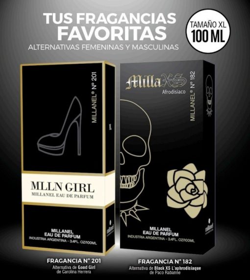 combo de 2  perfumes millanel por 100ml.iguales o diferentes